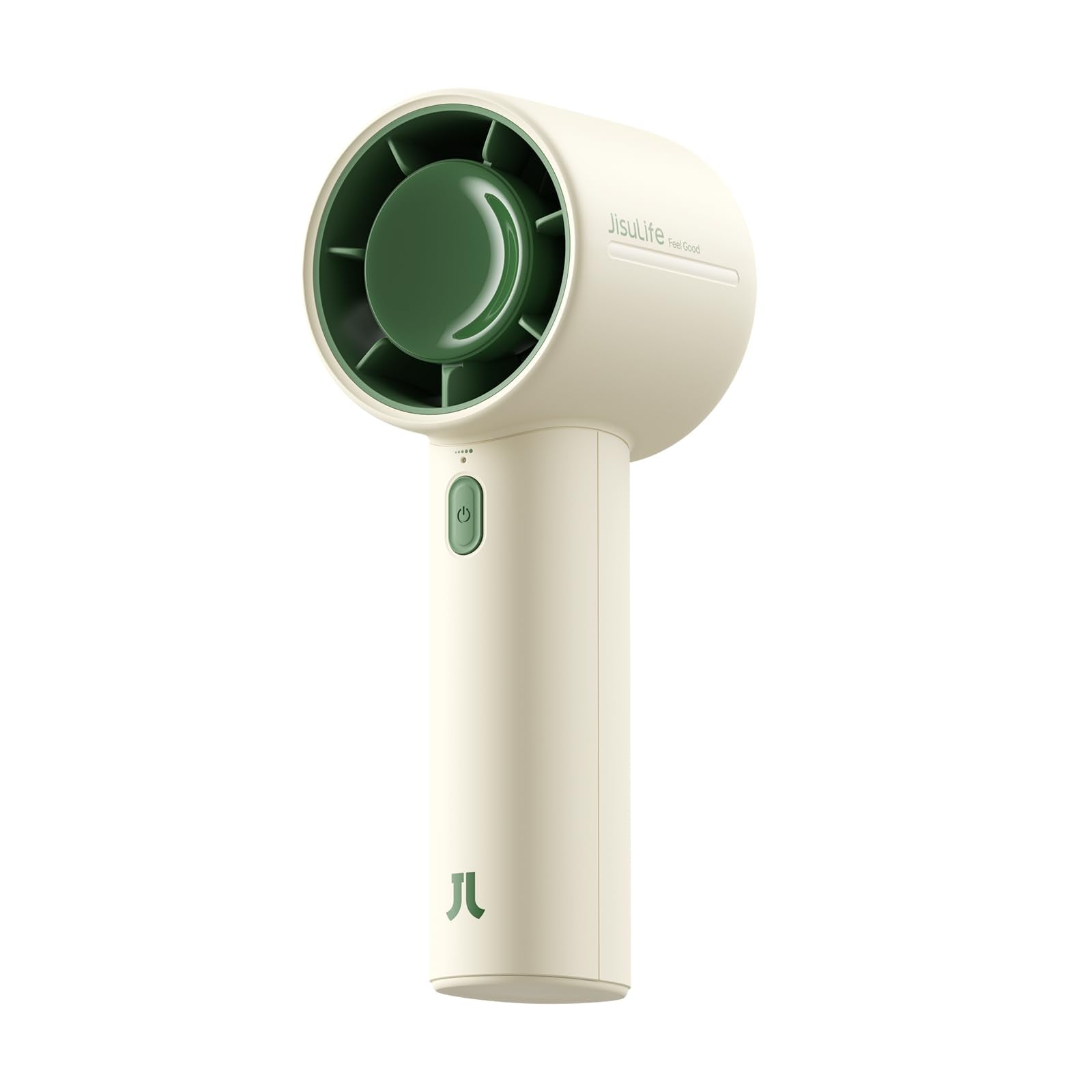 JISULIFE Handheld Turbo Fan Life10S, 28H Max Runtime, Strong Wind, Gray | For Travel, Beach & Concerts, Ultra-Quiet, 5000mAh Rechargeable Portable Fan, Powerful Cool Airflow, Gift for Women & Men